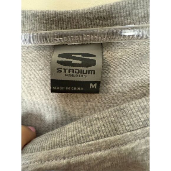 UNC Carolina Tar Heels Gray Short Sleeve Sweatshirt Medium NWT Stadium Athletics - Picture 2 of 5